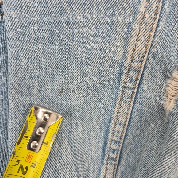 Levis Mens Vintage Fit Trucker Denim Jacket Light Wash Distressed Blue Large - Picture 7 of 11
